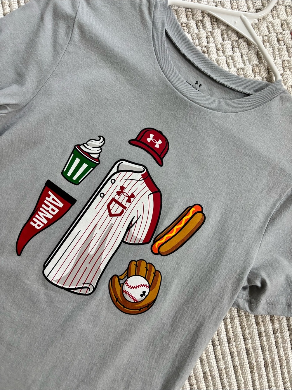 Under Armour Baseball Print Boys Top